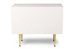 Contemporary Modern White Lustrosa Cabinet and Natural Wood 2 Drawer Dresser - 4161603
