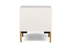Contemporary Modern White Lustrosa Cabinet and Natural Wood 2 Drawer Nightst - 4665252