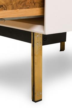 Contemporary Modern White Lustrosa Cabinet and Natural Wood 2 Drawer Nightst - 4665258