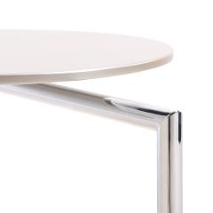 Contemporary Modernist Cantilevered Side Table with Laminate Top and Chrome Base - 4331331