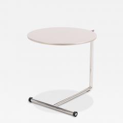 Contemporary Modernist Cantilevered Side Table with Laminate Top and Chrome Base - 4332507