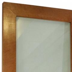 Contemporary Monumental Three Fold Maple and Glass Screen Room Divider - 2794214
