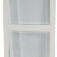 Contemporary Monumental Three Fold White Wood and Glass Screen Room Divider - 2794061