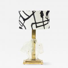 Contemporary Murano Transparent Glass Male Figure Table Lamp - 2229153
