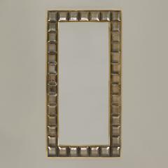 Contemporary Murano glass and brass fume Jewel mirror - 3594140