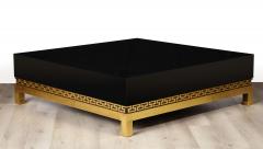 Contemporary Neoclassic Style Lacquer Giltwood Coffee Table - 3749787