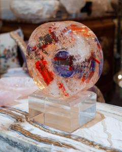 Contemporary Orange and Blue Multicoloured Acrylic Sculpture - 3085074