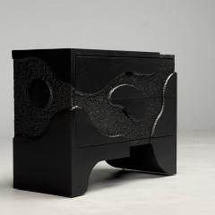 Contemporary Organic Modern Sculptural Nightstands Black Ashwood 21st C  - 3861762