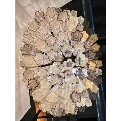 Contemporary Oval Champagne E Fum Tronchi Murano Glass Chandelier - 4460481