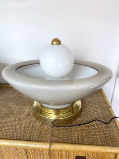 Contemporary Pair of Brass Murano Glass Fountain Lamps Italy - 2475383