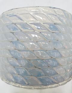 Contemporary Pair of Brass and Blue Opal Murano Glass Sconces Italy - 3166558