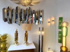 Contemporary Pair of Brass and Murano Glass Lamps Italy - 4499964