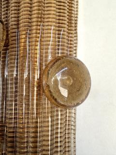 Contemporary Pair of Brass and Murano Glass Macaroons Sconces Italy - 4239522