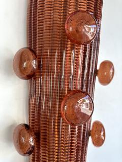 Contemporary Pair of Brass and Murano Glass Macaroons Sconces Italy - 4315167