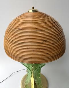 Contemporary Pair of Brass and Murano Glass Palm Tree Lamps Italy - 4402903