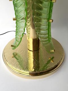 Contemporary Pair of Brass and Murano Glass Palm Tree Lamps Italy - 4402906