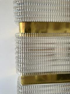 Contemporary Pair of Brass and Murano Glass Sconces Italy - 3128934