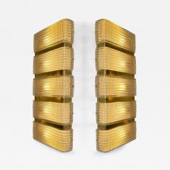 Contemporary Pair of Brass and Murano Glass Sconces Italy - 3132643