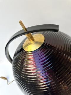 Contemporary Pair of Brass and Murano Glass World Map Style Lamps Italy - 4116504