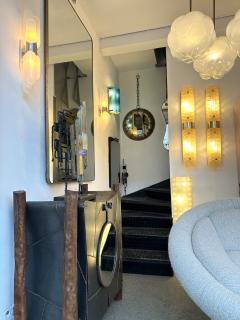 Contemporary Pair of Brass and Palm Murano Glass Sconces Italy - 3846156