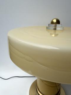 Contemporary Pair of Brass and Yellow Murano Glass Giro Lamps Italy - 4376243