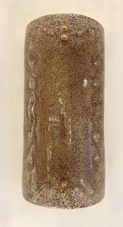 Contemporary Pair of Cola Granita Murano Glass and Brass Sconces Italy - 4104031
