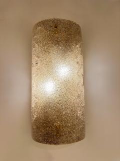 Contemporary Pair of Cola Granita Murano Glass and Brass Sconces Italy - 4104039