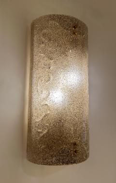 Contemporary Pair of Cola Granita Murano Glass and Brass Sconces Italy - 4104040