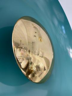 Contemporary Pair of Curve Lacquered Metal and Brass Sconces Italy - 2235360