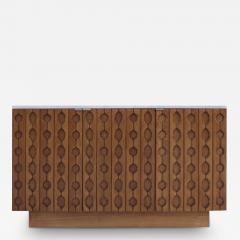 Contemporary Pair of Italian Sideboards Made of Solid Wood and Travertine - 3053030