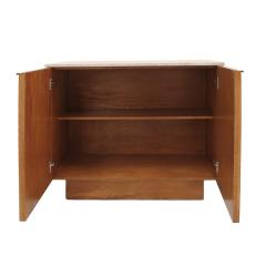 Contemporary Pair of Italian Sideboards Made of Solid Wood and Travertine - 3051855