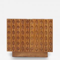 Contemporary Pair of Italian Sideboards Made of Solid Wood and Travertine - 3053031