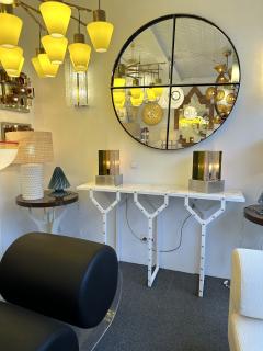 Contemporary Pair of Lamps Cubic Murano Glass and Stainless Steel Italy - 3532485