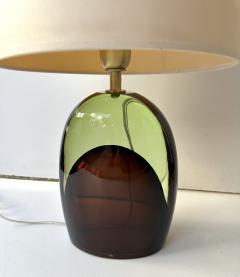 Contemporary Pair of Optical Two Tones Murano Glass Lamps by AD Murano Italy - 4331188