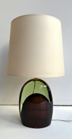Contemporary Pair of Optical Two Tones Murano Glass Lamps by AD Murano Italy - 4331189