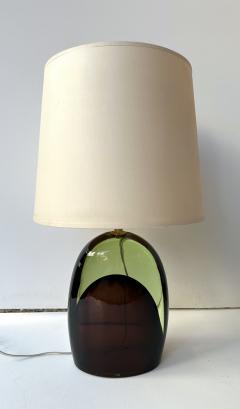Contemporary Pair of Optical Two Tones Murano Glass Lamps by AD Murano Italy - 4331192