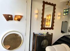 Contemporary Pair of Red Eyes Murano Glass and Brass Sconces Italy - 4103901