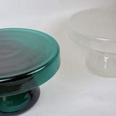 Contemporary Pair of Round Hand Blown Murano Glass Coffee Tables - 4583836