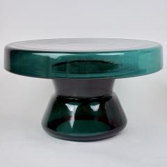 Contemporary Pair of Round Hand Blown Murano Glass Coffee Tables - 4583841