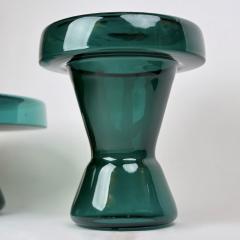 Contemporary Pair of Round Hand Blown Murano Glass Coffee Tables - 4583853