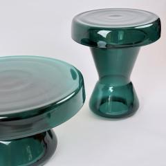 Contemporary Pair of Round Hand Blown Murano Glass Coffee Tables - 4583856