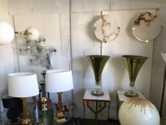 Contemporary Pair of Sconces Alabaster and Brass Italy - 797210