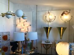 Contemporary Pair of Sconces Alabaster and Brass Italy - 797218