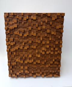 Contemporary Pair of Wood Marquetry Cube Bedside Tables Italy - 4559753