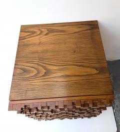 Contemporary Pair of Wood Marquetry Cube Bedside Tables Italy - 4559757