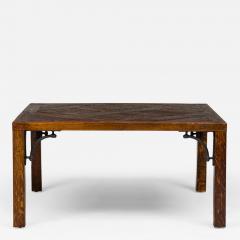Contemporary Parquetry Wooden Floor Tile Coffee Table - 4708886
