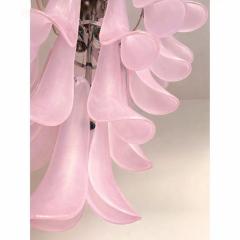 Contemporary Pink Frosted Selle Murano Glass Chandelier in Mazzega Style - 4476286