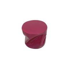 Contemporary Pink Lacquered Metal Side Table - 2071162