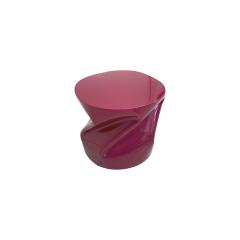 Contemporary Pink Lacquered Metal Side Table - 2071165