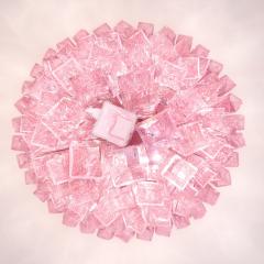 Contemporary Pink Square Tubes Murano Glass Chandelier - 4567370